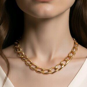 Gold Chunky Chain Necklace